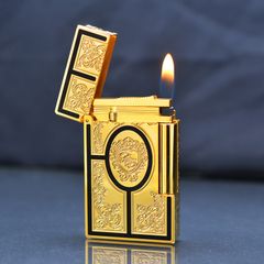 Set Quà Tặng Bật lửa ST Dupont sơn mài hoa văn cổ điển D214