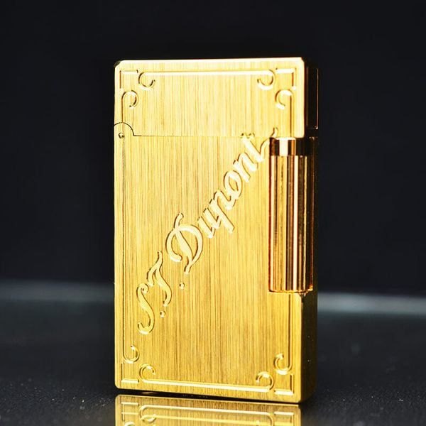 Dupont Vân Xước Khắc Chìm Hoa Văn Góc Dòng Chữ Chéo ST Dupont D32