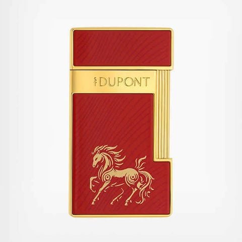 Bật Lửa S.T. Dupont Slimmy Red Horse – Lửa Khò Xanh Cao Cấp