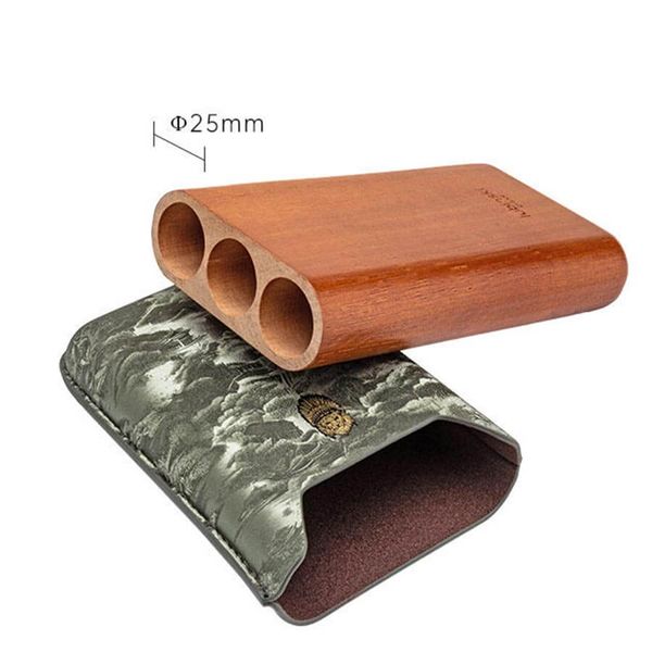 Bao da 3 điếu ống gỗ Lubinski YJA 50030