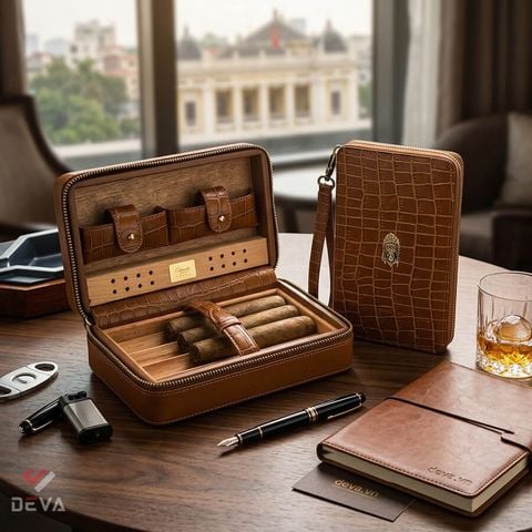 Bao 4 khay kèm bật lửa và dao cắt Lubinski YJA 60007