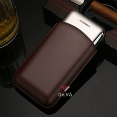 Bao da đựng Cigar Honest loại 3 điếu kèm khăn chuyên dụng BCD091