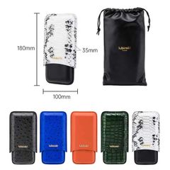 Bao da Cigar đựng 3 điếu xì gà lubinski YJA 50015