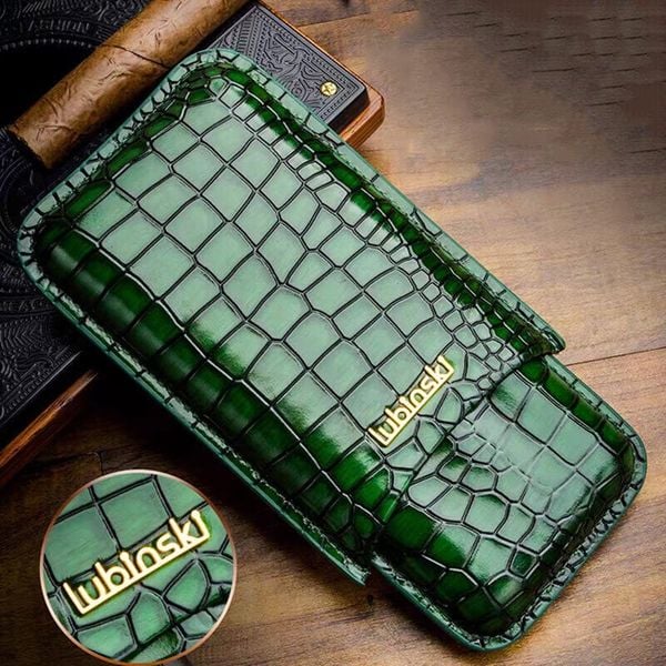 Bao da Cigar đựng 3 điếu xì gà lubinski YJA 50015