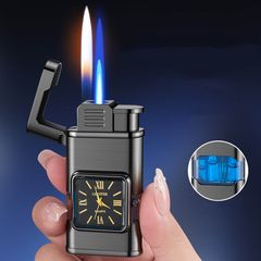 Bật lửa kèm đồng hồ và 2 chế độ lửa