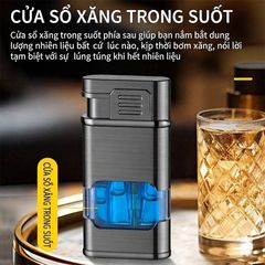 Bật lửa kèm đồng hồ và 2 chế độ lửa