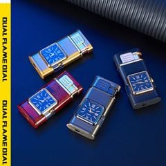 Bật lửa kèm đồng hồ và 2 chế độ lửa