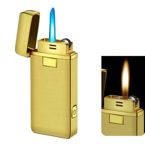 Bật ga đá 2 lửa kèm đèn pin F509