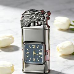 Bật lửa kèm đồng hồ và 2 chế độ lửa