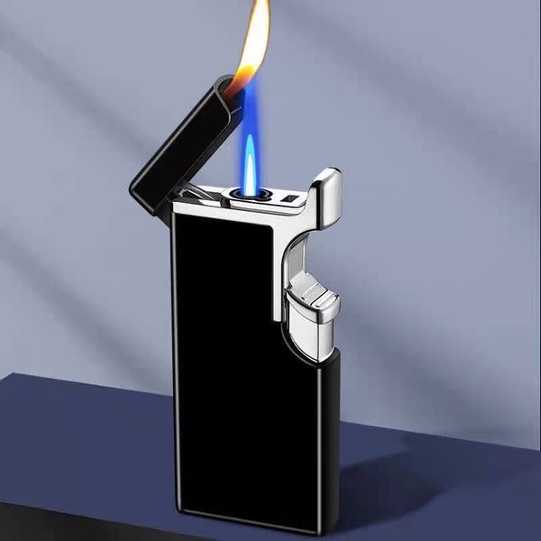 Bật lửa chính hãng ngăn chứa gas lộ thiên 2 phong cách lửa HB231