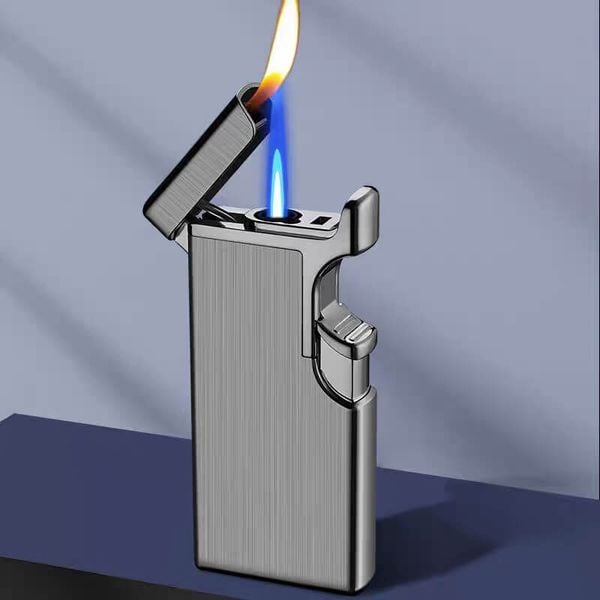Bật lửa chính hãng ngăn chứa gas lộ thiên 2 phong cách lửa HB231