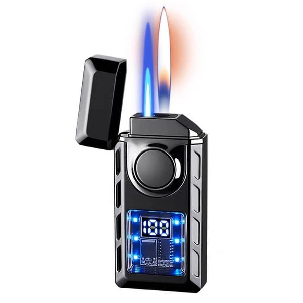 Bật lửa gas sạc điện 2 kiểu lửa đèn LED TH-633
