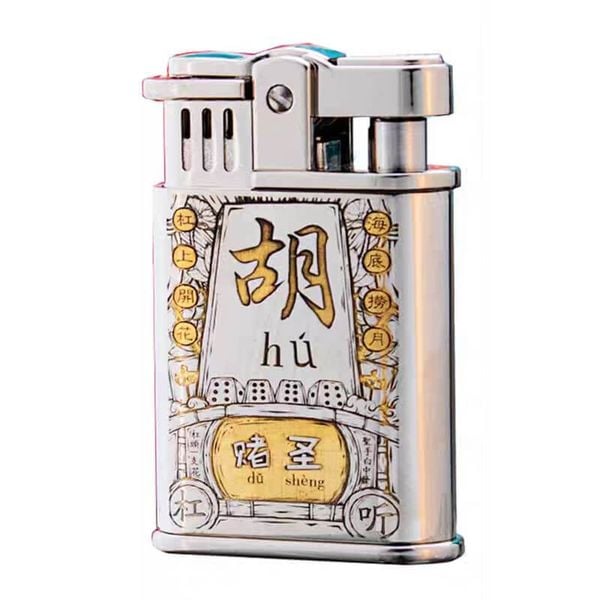 Bật lửa xăng đá Chief khắc nổi hoa văn đánh lửa bán tự động CF703B
