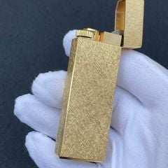 Bật Lửa Cartier Bọc Vàng Vân Xước CA15