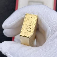 Cartier bọc vàng dày 5 cạnh hoa văn CA06