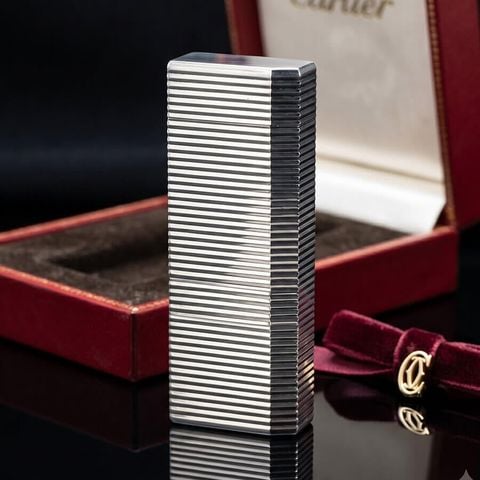 Cartier bọc bạc kẻ ngang CA08