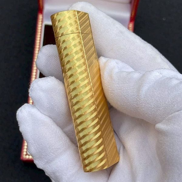 Cartier Chính Hãng Bọc Vàng Vân Tròn  CA24