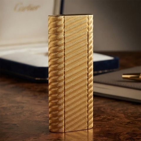 Cartier Chính Hãng Bọc Vàng Vân Tròn  CA24