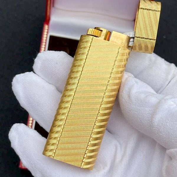 Cartier Chính Hãng Bọc Vàng Vân Tròn  CA24