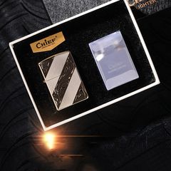 Bật lửa chính hãng Chief 2 kiểu lửa kèm ruột xăng đá CF7100J