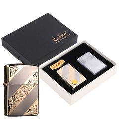 Bật lửa chính hãng Chief 2 kiểu lửa kèm ruột xăng đá CF7100J