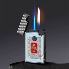 Bật lửa gas đá Jobon 2 kiểu lửa có ô cửa quan sát gas ZB-302