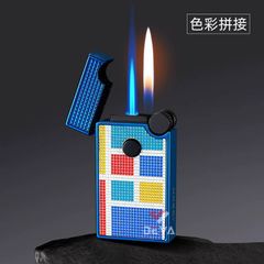 Bật lửa gas đá Jobon 2 kiểu lửa có ô cửa quan sát gas ZB-302