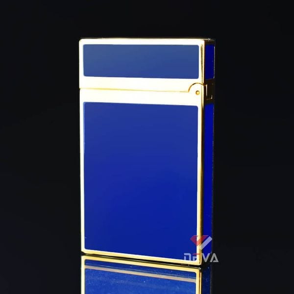 Dupont Hồng Kông Sơn Mài Xanh Trơn Viền Mỏng D37