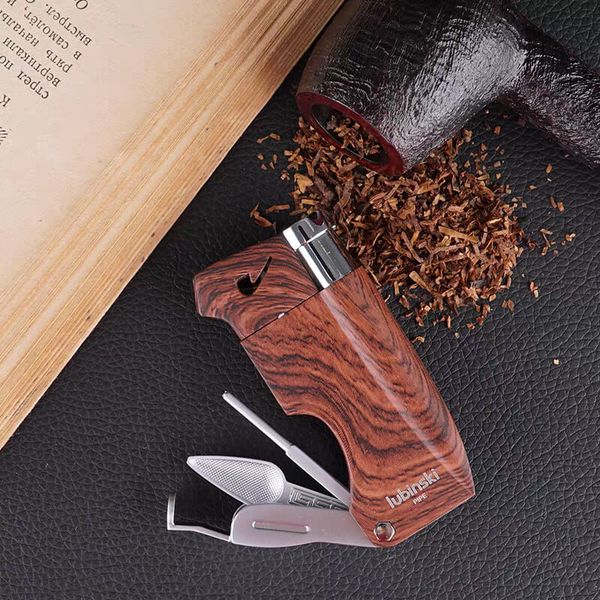 Bật lửa hút tẩu vân gỗ Lubinski Sk 28