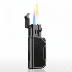 Bật lửa gas đá Honest 2 kiểu lửa kèm đục kép cho Cigar BCZ 832