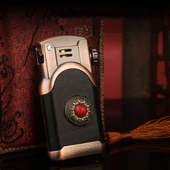 Bật lửa xăng đá Honest bọc da đính đá BCZ 786