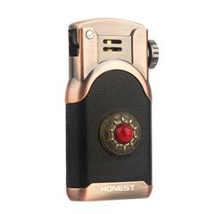 Bật lửa xăng đá Honest bọc da đính đá BCZ 786