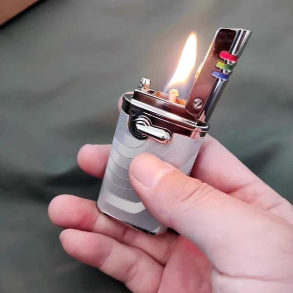 Bật lửa xăng đá chính hãng Honest cần gạt đánh lửa tự động BCZ809