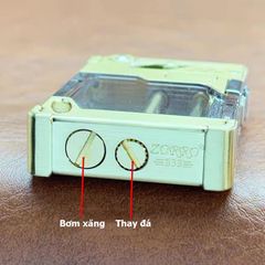 Bật lửa xăng đá chính hãng Zorro bình xăng lộ thiên có khoá an toàn Z833