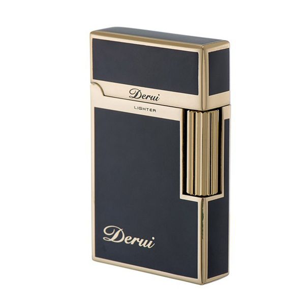 Bật lửa gas đá chính hãng Derui sơn mài in Logo DR1009