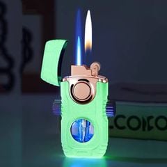 Bật lửa gas đá 2 kiểu lửa trục xoay xoay Fifget Spiner TH-638