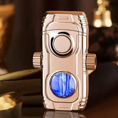 Bật lửa gas đá 2 kiểu lửa trục xoay xoay Fifget Spiner TH-638