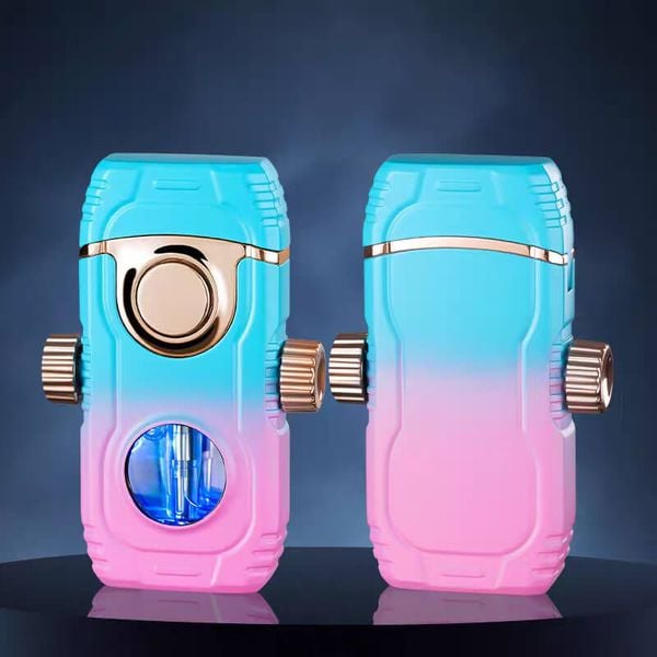 Bật lửa gas đá 2 kiểu lửa trục xoay xoay Fifget Spiner TH-638