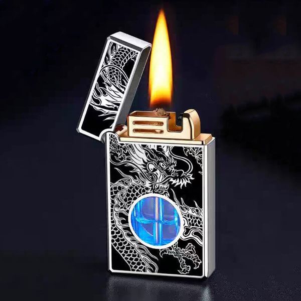 Bật lửa xăng cảm ứng điện từ bình trong suốt 8823