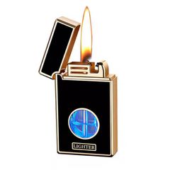 Bật lửa xăng cảm ứng điện từ bình trong suốt 8823