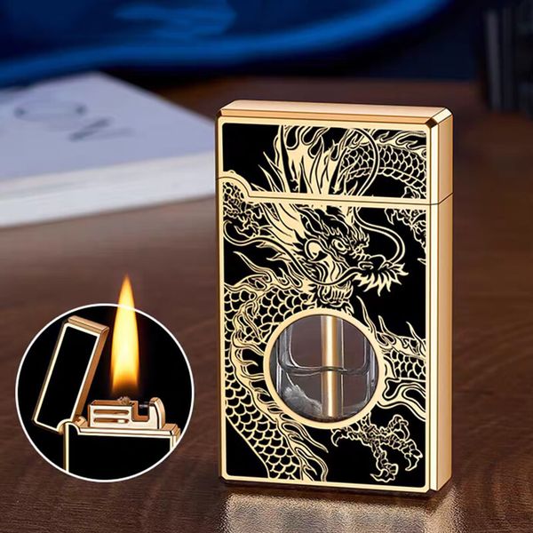 Bật lửa xăng cảm ứng điện từ bình trong suốt 8823