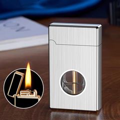 Bật lửa xăng cảm ứng điện từ bình trong suốt 8823