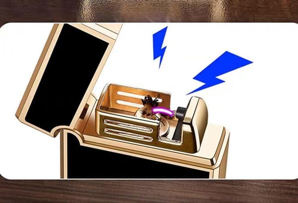 Bật lửa xăng cảm ứng điện từ bình trong suốt 8823