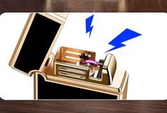 Bật lửa xăng cảm ứng điện từ bình trong suốt 8823