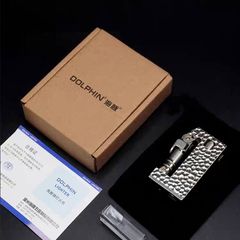 Bật lửa xăng đá chính hãng Dolphin vân gõ búa HY-752