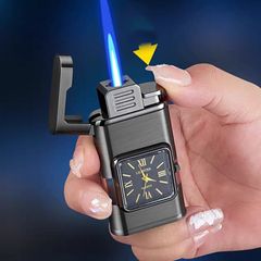 Bật lửa kèm đồng hồ 2 chế độ lửa thời trang HF631