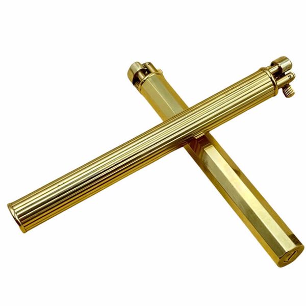 Bật lửa thủ công Đồng nguyên khối độc lạ cán dài TC31