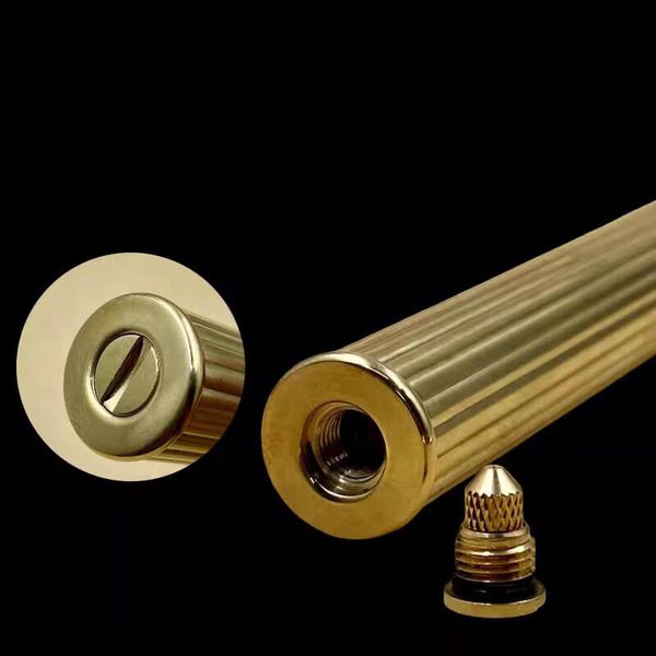 Bật lửa thủ công Đồng nguyên khối độc lạ cán dài TC31