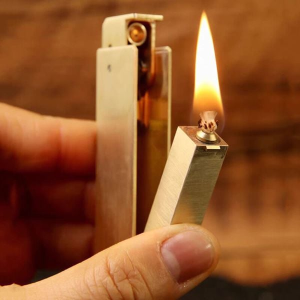 Bật lửa xăng đá đồng thủ công TC34