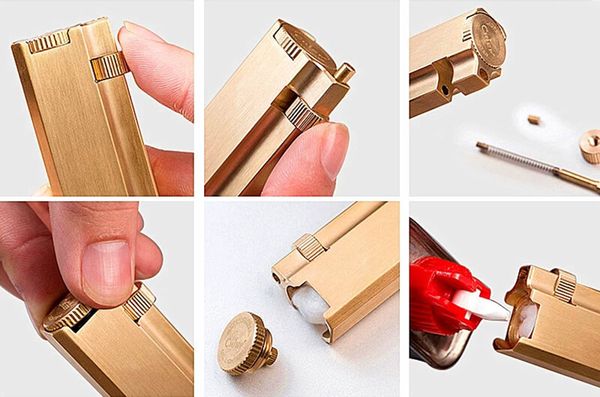 Bật lửa thủ công Đồng nguyên khối độc lạ TC27